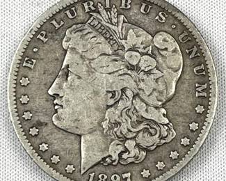 1897-O Morgan Silver Dollar, US $1 Coin