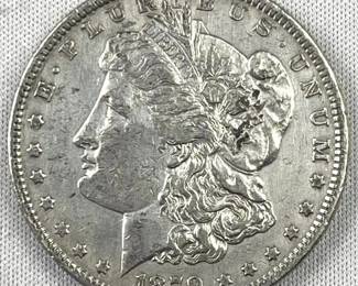 1879 Morgan Silver Dollar, US $1 Coin