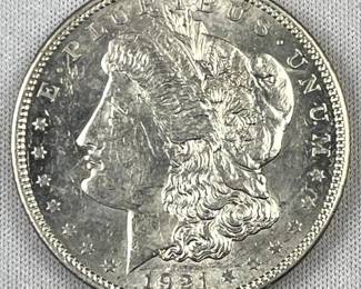 1921 Morgan Silver Dollar, Uncirculated