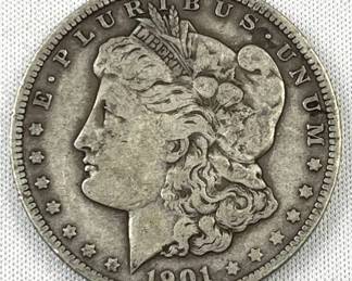 1901-O Morgan Silver Dollar, US $1 Coin