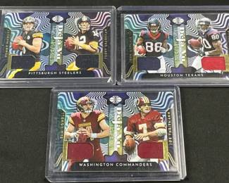 (3) 2022 Deja Vu NFL Dual Relics w/ Texans Etc