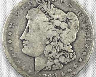 1892 Morgan Silver Dollar, US $1 Coin
