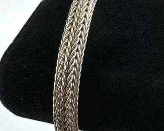 925 Silver Germany Thick Fancy Mesh Design Bracele