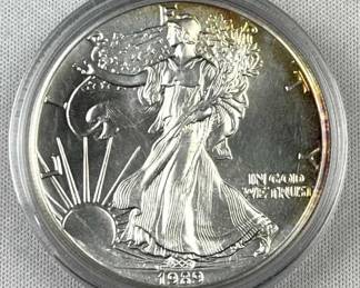 1oz Silver 1989 American Eagle .999 BU