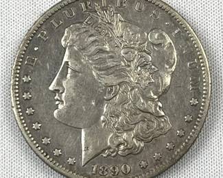 1890-S Morgan Silver Dollar, XF, US $1 Coin