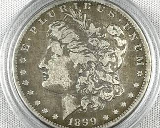 1899-O Morgan Silver Dollar, VG in Capsule