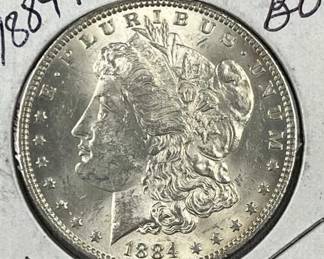 1884 Morgan Silver Dollar, BU Nice Luster