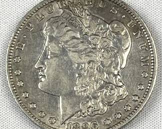 1896-O Morgan Silver Dollar, US $1 Coin