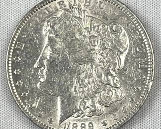 1889 Morgan Silver Dollar, US $1 Coin