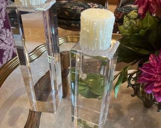 Glass candle holders