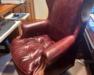 Red leather executive chair