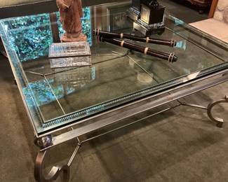 Glass top coffee table