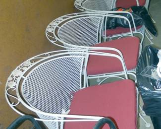 Set of 4 Iron Patio Chairs & Table not pictured