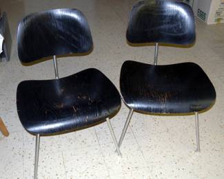 Herman Miller Black Wooden Chairs