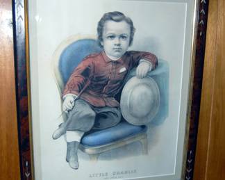 Antique Print & Frame