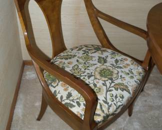 Closeup of Dining room Table Chair