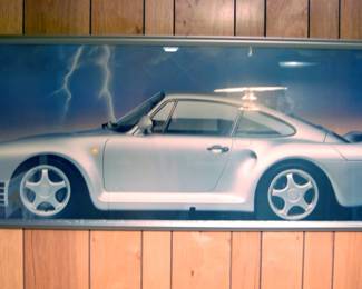 About 4 feet wide Porshe Poster