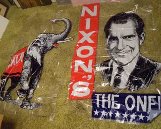 RARE Nixon Campaign Window Cling MINTY!