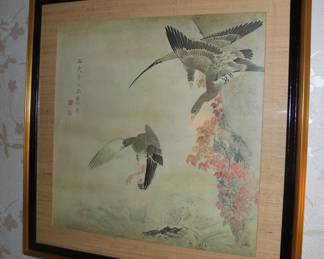 Asian Oriental Framed Art (2 footx 2 foot)