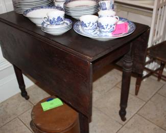 plank drop-leaf table