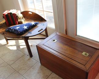 campaign table and toy box/cooler