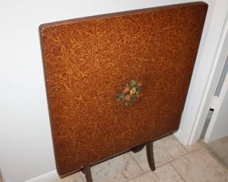 vintage tilt-top game table