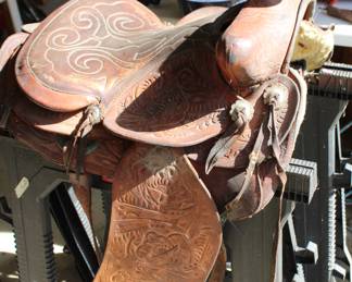 leather Western saddle