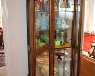 lighted curio cabinet