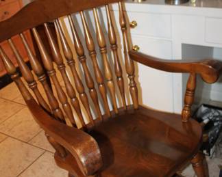 solid wood armchair