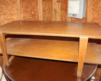 mid-century modern two-tier coffee table