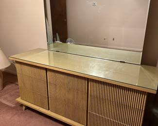 Bleach, Philippine mahogany. American of Martinsville. 
Mid Century Modern. 