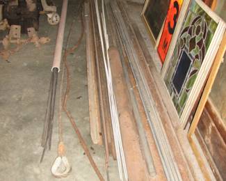 tow cables, long pieces of steel