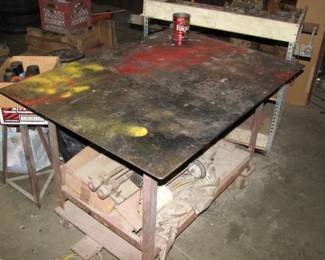 large steel bench