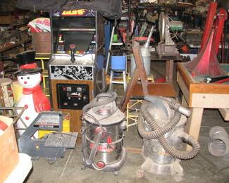 blow mold snow man, video game, vacuum's, band saw