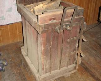 heavy industrial wood box (in house)
