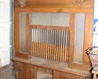 Antique bank style iron bar window