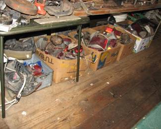 boxes of tail lights for many models