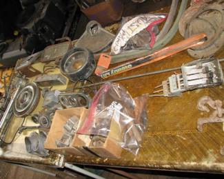 Lots of vintage gauges and climate control assemblys