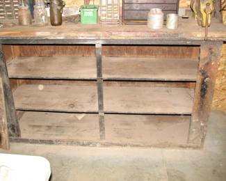 old wood bench