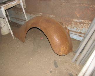 30s ford fender, van roof, pvc pipe