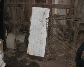 Wire basket, truck bed piece, blower fan