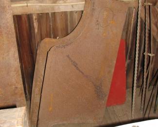 Lower quarter panel, vintage old metal car handles