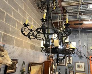 Antique Iron Chandelier $350