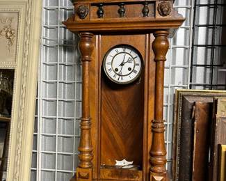Antique German Regulator Wall Clock $85