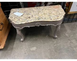 Antique Marble top Pier Mirror Stand $80