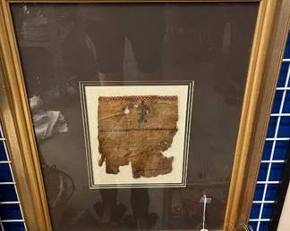 Framed Antique American Indian Fragment $95