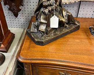 19th C Bronze Philosopher $200