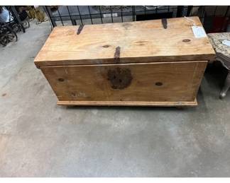 Early 19th C Pine Blanket Chest $185