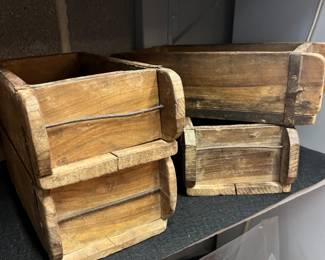 Antique wood brick molds