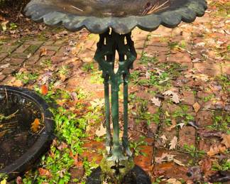 Cast Iron birdbath by Dance Foundry, Rome GA